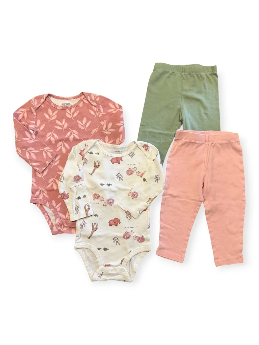 Carter's and Cat & Jack Baby Clothing Set 18M - 2 Bodysuits and 2 Pants
